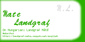 mate landgraf business card