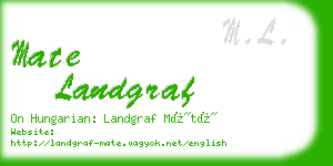 mate landgraf business card